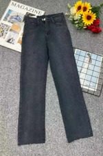 New Spring/Summer High Stretch Washed Cotton Straight Cigarette Jeans Sizes 26-32, 270 Pieces Bulk Stock Wholesale - Image 1