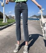New Spring/Summer High Stretch Washed Cotton Straight Cigarette Jeans Sizes 26-32, 270 Pieces Bulk Stock Wholesale - Image 7