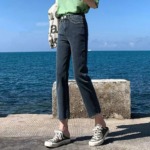 New Spring/Summer High Stretch Washed Cotton Straight Cigarette Jeans Sizes 26-32, 270 Pieces Bulk Stock Wholesale - Image 6
