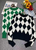Around 100 Pcs Autumn Winter Korean Style Lazy Loose Jacquard Polar Fleece Pullover Sweater Bulk Stock - Image 1