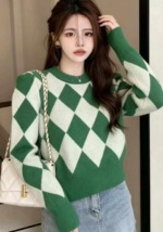 Around 100 Pcs Autumn Winter Korean Style Lazy Loose Jacquard Polar Fleece Pullover Sweater Bulk Stock - Image 7