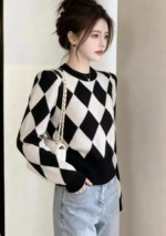 Around 100 Pcs Autumn Winter Korean Style Lazy Loose Jacquard Polar Fleece Pullover Sweater Bulk Stock - Image 5
