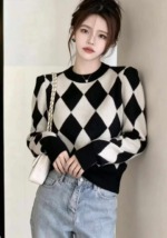Around 100 Pcs Autumn Winter Korean Style Lazy Loose Jacquard Polar Fleece Pullover Sweater Bulk Stock - Image 3
