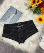 Summer New Sexy Club High Stretch Triangle Denim Micro Shorts, Approx 200 Pieces Bulk Clearance Wholesale - Image 8