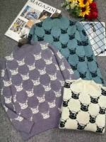 New Autumn Winter Korean Lazy Style Loose Jacquard Core-spun Yarn Pullover Sweater, About 110 Pcs, Bulk Clearance Wholesale - Image 9