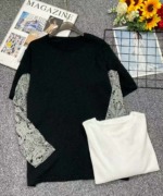 Spring Summer New Design Patchwork Paisley Sleeve Fake Two Piece Loose Oversized One Size Knit Tops, 260 Pieces - Image 9