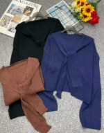 Spring New Fake Two-piece Loose Plain Knit Sweater - 132 Pieces - Bulk Stock Wholesale - Image 9