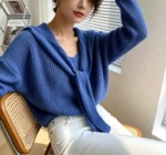 Spring New Fake Two-piece Loose Plain Knit Sweater - 132 Pieces - Bulk Stock Wholesale - Image 7