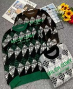 Autumn Winter New European Style Letter Jacquard Thickened Unisex Crewneck Pullover Sweater 190PCS - Image 1