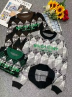 Autumn Winter New European Style Letter Jacquard Thickened Unisex Crewneck Pullover Sweater 190PCS - Image 8