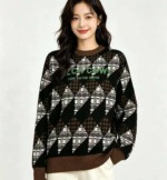 Autumn Winter New European Style Letter Jacquard Thickened Unisex Crewneck Pullover Sweater 190PCS - Image 6