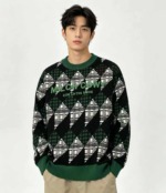 Autumn Winter New European Style Letter Jacquard Thickened Unisex Crewneck Pullover Sweater 190PCS - Image 5