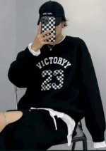 Spring Viral Retro Fake Two-piece Jacquard Loose Crewneck Pullover Sweater, Approx 70 Pcs Bulk Stock Lot - Image 7