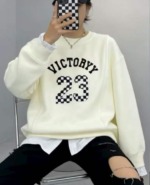 Spring Viral Retro Fake Two-piece Jacquard Loose Crewneck Pullover Sweater, Approx 70 Pcs Bulk Stock Lot - Image 6