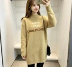 Around 120 Pcs Autumn Winter New Letter Jacquard Thickened Waterproof Mink Cashmere Mid-length Pullover Sweater Clearance - Image 8