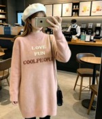 Around 120 Pcs Autumn Winter New Letter Jacquard Thickened Waterproof Mink Cashmere Mid-length Pullover Sweater Clearance - Image 6
