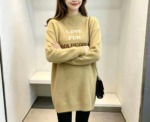 Around 120 Pcs Autumn Winter New Letter Jacquard Thickened Waterproof Mink Cashmere Mid-length Pullover Sweater Clearance - Image 5