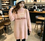 Around 120 Pcs Autumn Winter New Letter Jacquard Thickened Waterproof Mink Cashmere Mid-length Pullover Sweater Clearance - Image 4