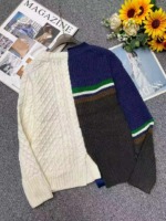 92 Pieces Fall Winter Vintage Colorblock Twisted Lazy Style Sweater Cardigan Coat Stock - Image 9