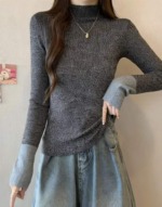 230 Pieces New Autumn Winter Loose Mock Neck Pullover Sweaters Stock Wholesale - Image 4