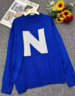 Clearance Stock Unisex Oversized Klein Blue Retro Lazy Autumn Winter Sweater, Around 70 Pieces - Image 1