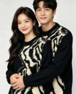 Clearance Bargain Fall Winter Korean Style Loose Color-block Flocked Unisex Crewneck Sweater, Around 70 Pieces - Image 3