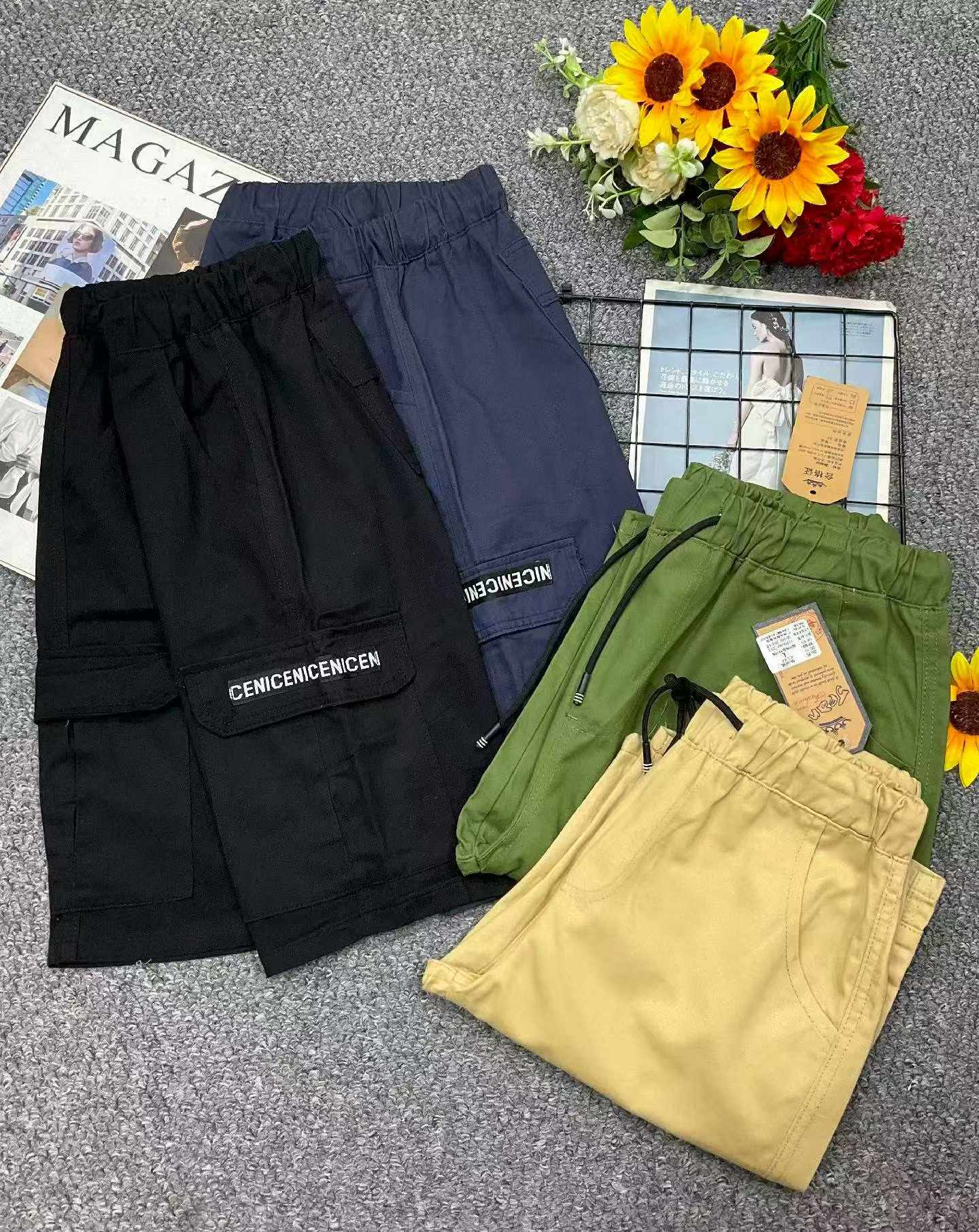 170 Pieces New Summer Retro Washed Cotton Multi-pocket Cargo Casual Shorts Stock Clearance Wholesale - Image 2