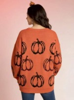 New Autumn Winter European Style Loose Jacquard Thickened Polar Fleece Pullover Sweater One Size, 130 Pieces Bulk Wholesale Stock Clearance - Image 5