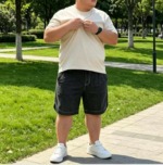Summer New Arrival Men's Washed Cotton Plus Size Elastic Waist Big Men Denim Shorts, 648 Pieces Bulk Clearance - Image 5