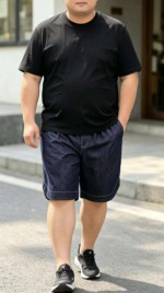 Summer New Arrival Men's Washed Cotton Plus Size Elastic Waist Big Men Denim Shorts, 648 Pieces Bulk Clearance - Image 2