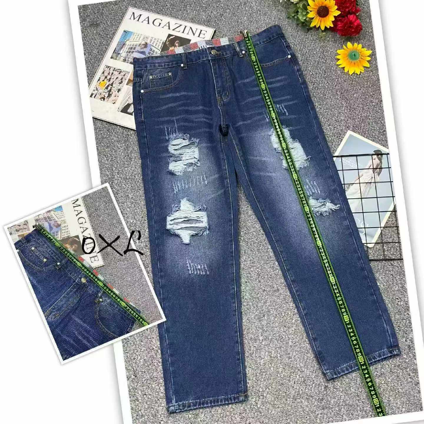 New Spring Summer Ripped Design Loose Trendy Men's Jeans, Approx 390 Pieces, Bulk Wholesale Stock Clearance - Image 1