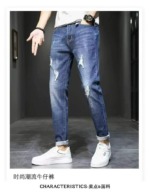 New Spring Summer Ripped Design Loose Trendy Men's Jeans, Approx 390 Pieces, Bulk Wholesale Stock Clearance - Image 7