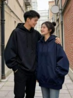 New Spring Autumn Loose Plain Unisex Hoodies, 3040 Pieces Bulk Stock Wholesale for Export - Image 3