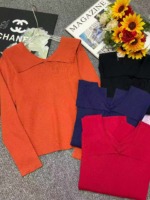 Spring Plus Size Turn-down Collar Soft Stretchy Pullover Sweater, 2180 Pieces Bulk Wholesale Stock - Image 9