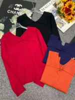 Spring Plus Size Turn-down Collar Soft Stretchy Pullover Sweater, 2180 Pieces Bulk Wholesale Stock - Image 7