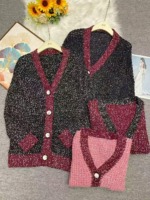 Autumn Winter French Elegant Loose Thick Oversized Knit Cardigan Sweater, About 800 Pieces Bulk Stock Wholesale - Image 1