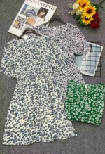 New Summer Vintage Floral Dresses, Approximately 160 Pieces, Bulk Stock Clearance Wholesale - Image 8