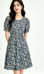 New Summer Vintage Floral Dresses, Approximately 160 Pieces, Bulk Stock Clearance Wholesale - Image 4