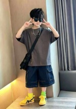 Summer New Unisex Boys Girls Kids Vintage Washed Cotton Multi-pocket Cargo Denim Shorts Size 100-150, Total 424 Pcs Bulk Wholesale - Image 3