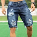 New Summer Original Brand American Style Loose Ripped Men's Denim Shorts, Approx 165 Pieces Stock Clearance Bulk Wholesale - Image 8