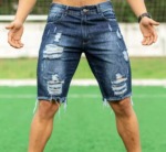 New Summer Original Brand American Style Loose Ripped Men's Denim Shorts, Approx 165 Pieces Stock Clearance Bulk Wholesale - Image 6