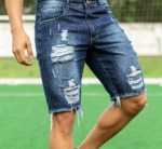 New Summer Original Brand American Style Loose Ripped Men's Denim Shorts, Approx 165 Pieces Stock Clearance Bulk Wholesale - Image 4