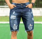 New Summer Original Brand American Style Loose Ripped Men's Denim Shorts, Approx 165 Pieces Stock Clearance Bulk Wholesale - Image 3