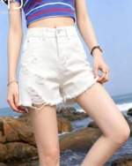 Summer New Retro Washed Cotton Ripped Denim Shorts, Individual Pack With Tag, S-5XL, Around 200 Pcs - Image 5