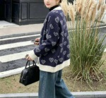 New Autumn Winter High Quality Loose Jacquard Tweed Chenille Cardigan Sweater 793 Pcs Bulk Stock Wholesale - Image 4