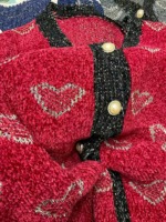 New Autumn Winter High Quality Loose Jacquard Tweed Chenille Cardigan Sweater 793 Pcs Bulk Stock Wholesale - Image 2
