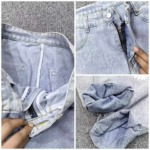 About 770 Pieces Spring Summer New Unisex Fashion Printed Harem Dad Denim Jeans With Tags Individual Packing Stock Wholesale - Image 4