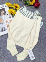 Spring Autumn French Retro Navy Style Loose One-size Pullover Sweater Bulk Stock | Around 50 Pieces - Image 9