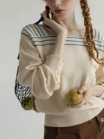 Spring Autumn French Retro Navy Style Loose One-size Pullover Sweater Bulk Stock | Around 50 Pieces - Image 5