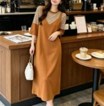 Clearance 63 Sets Spring Summer Korean Style Colorblock Striped Knit 2-Piece Outfit One Size - Image 6